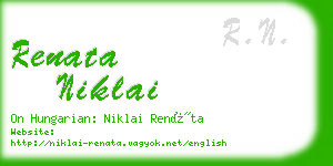 renata niklai business card